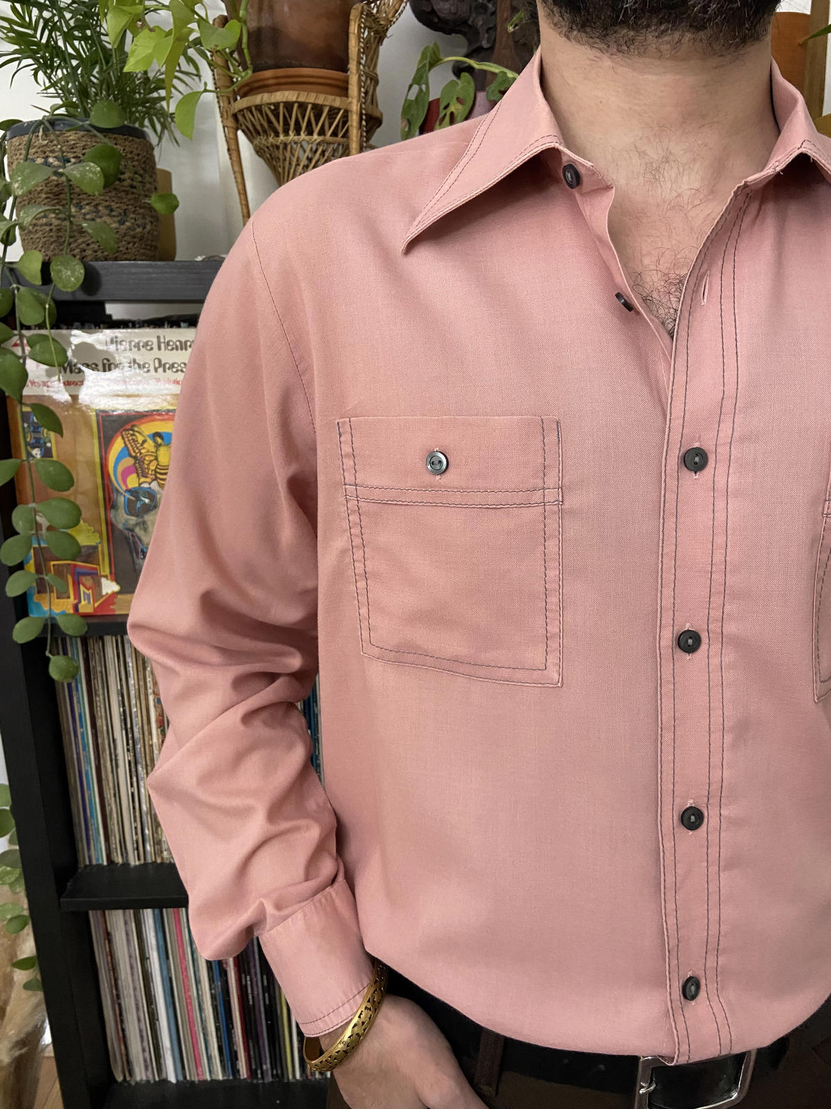 Vintage 1970s Dusty Pink St Michael Shirt