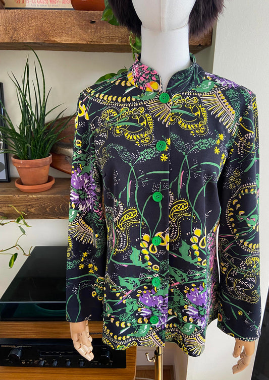 Vintage 1960s Psychedelic Print Shirt