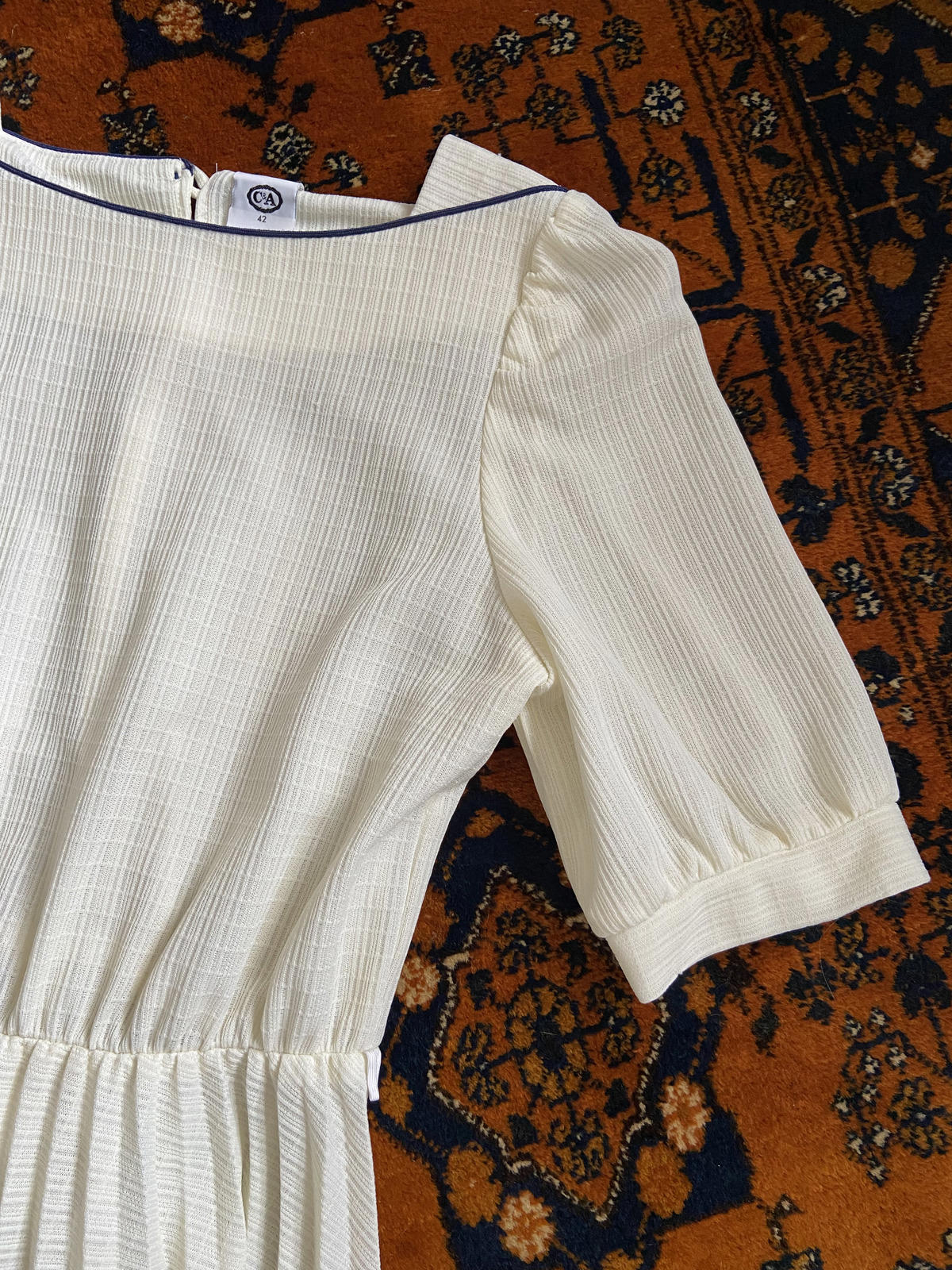Vintage 1980s Cream C&A Dress