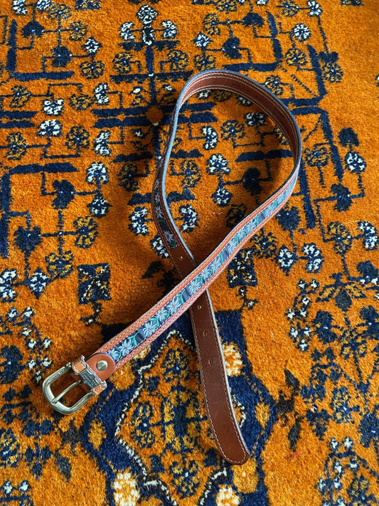 Vintage 1980s El Campero Floral Western Belt