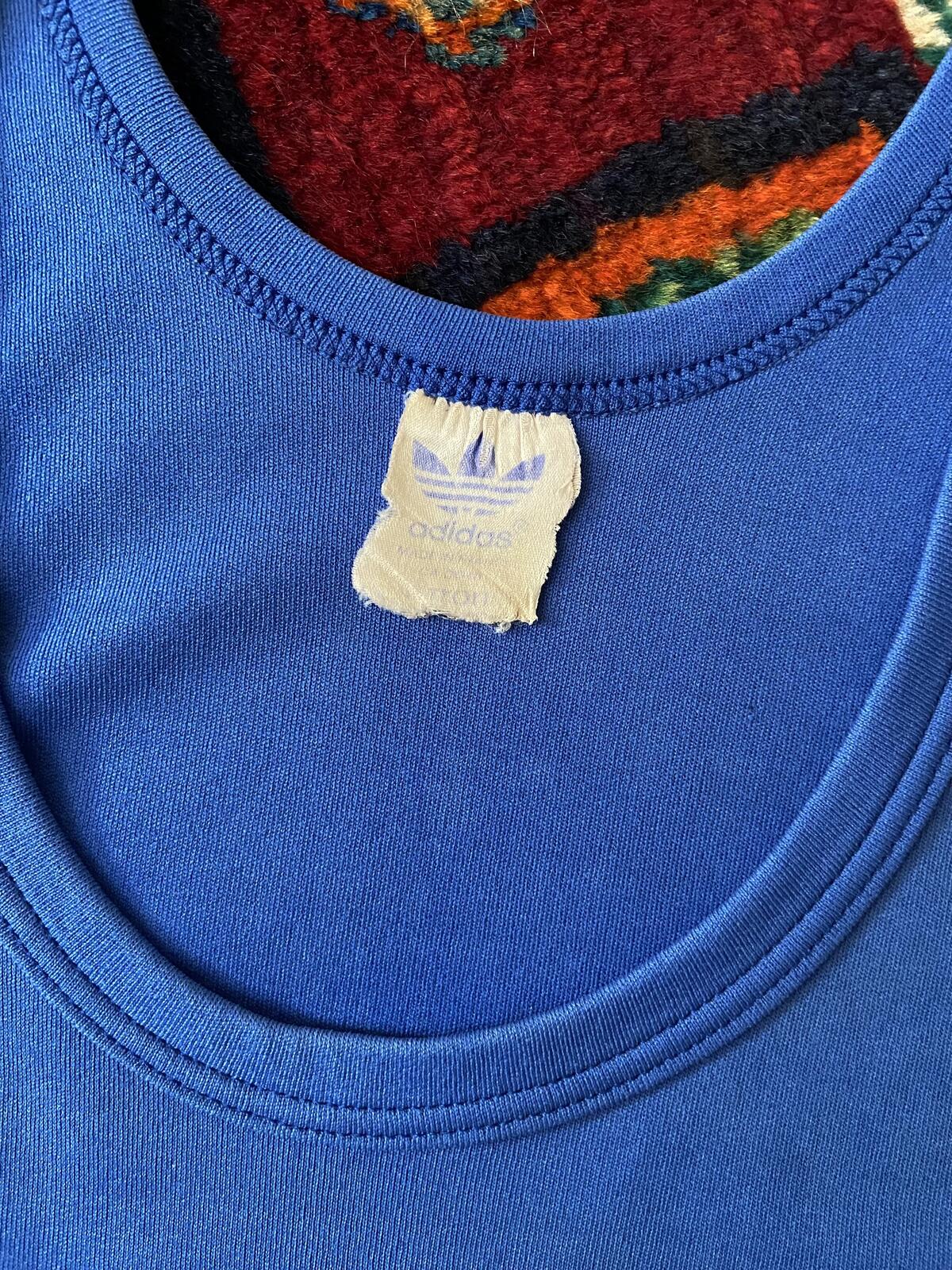Vintage 1970s Blue Adidas Vest