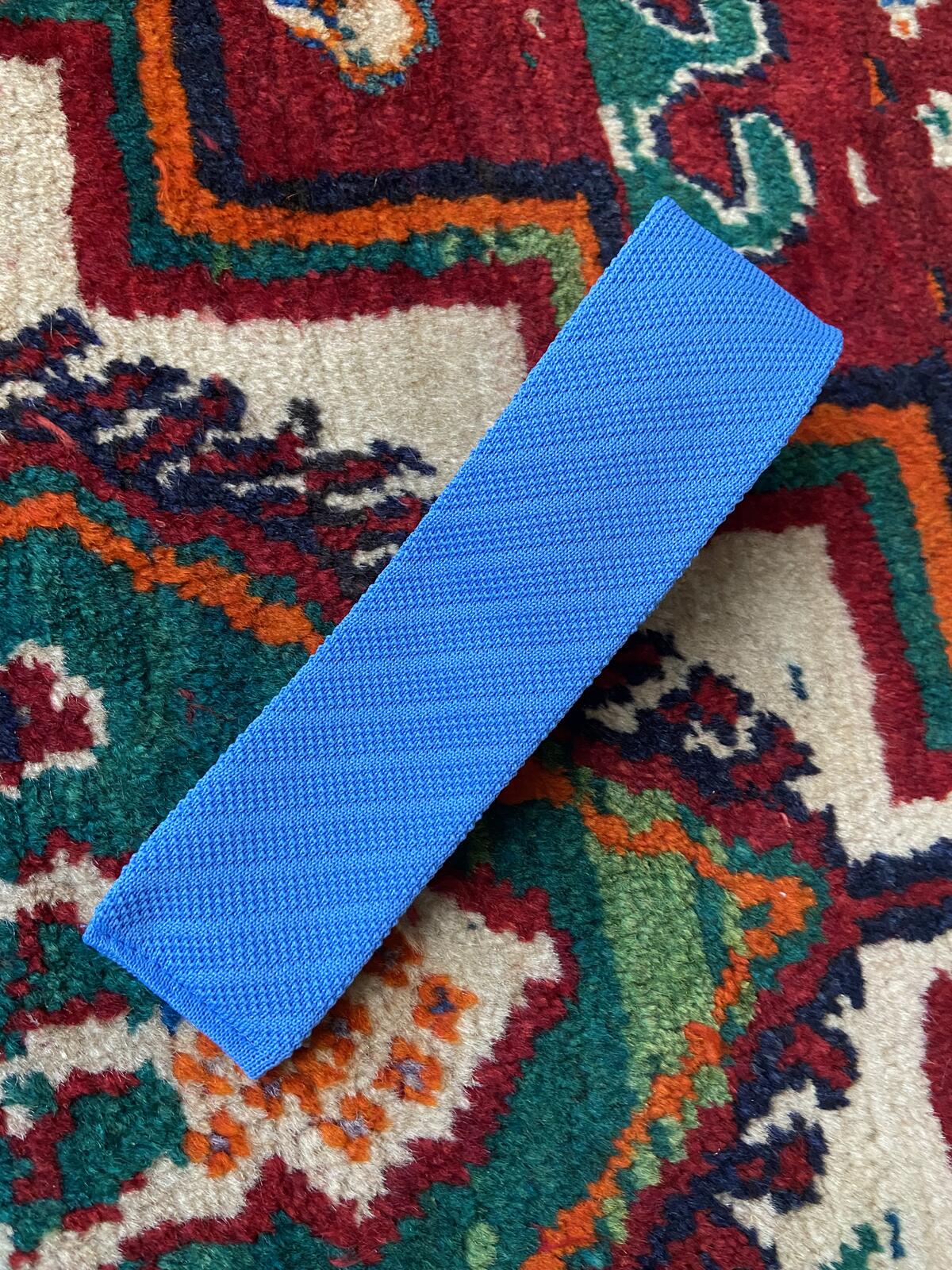 Vintage 1970s Blue Square End Tie