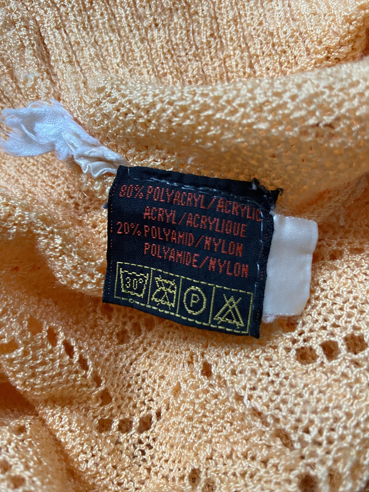 Vintage 1980s Orange Knit Top
