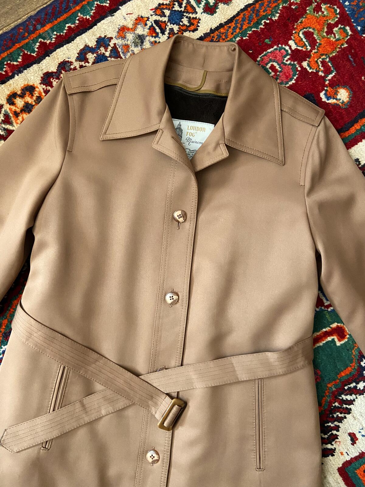 Vintage 1970s Beige London Fog Raincoat