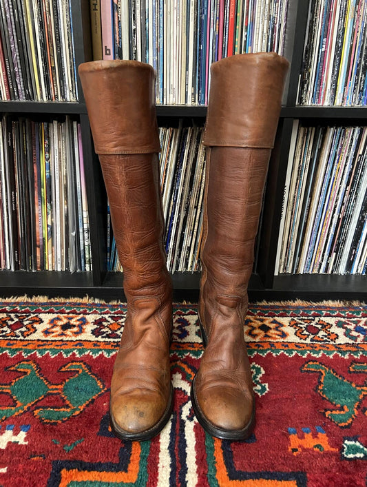 Vintage 1970s Black Label Frye Campus Boots UK 5.5