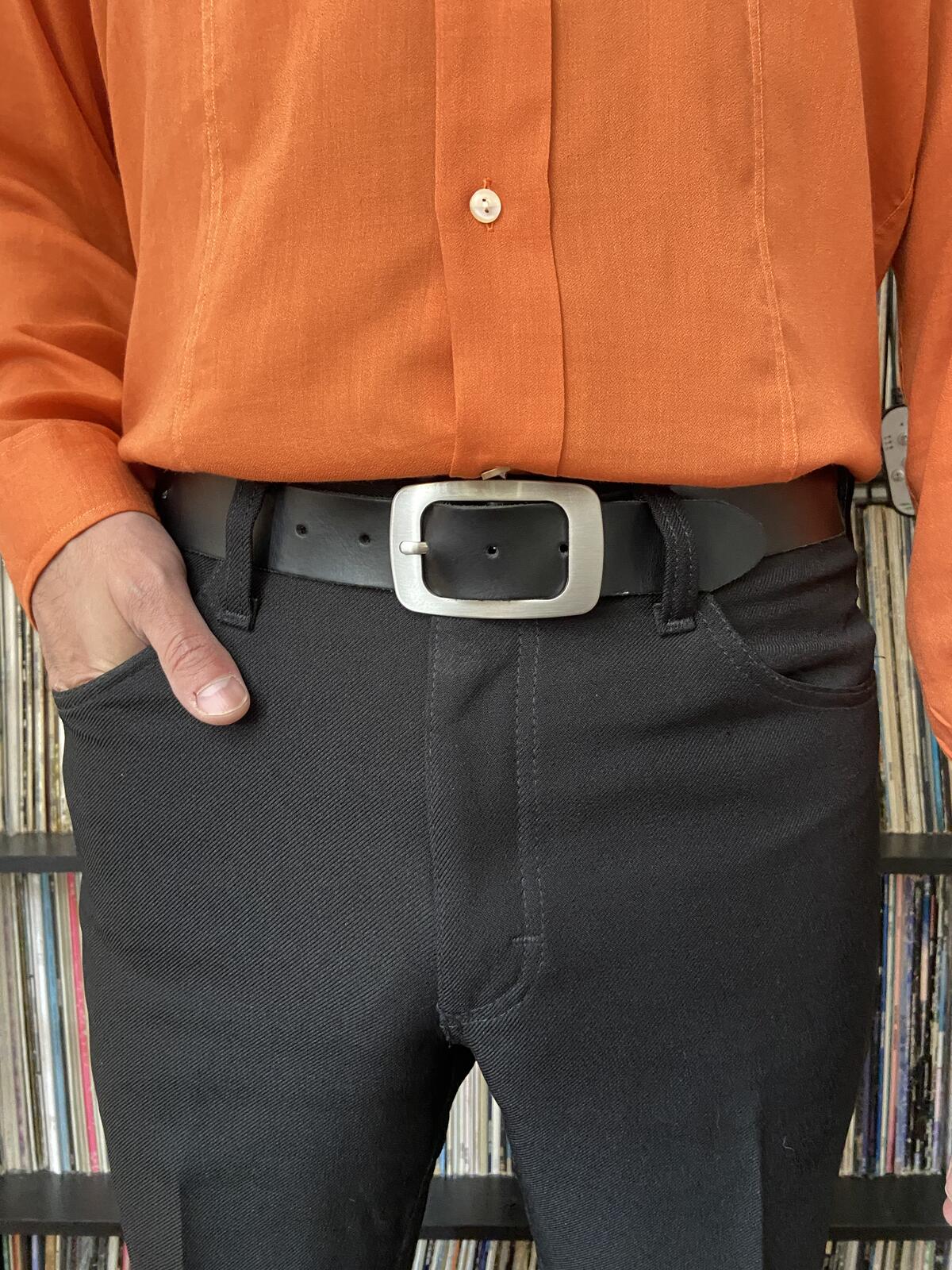 Vintage 90s C&A Brushed Metal Belt