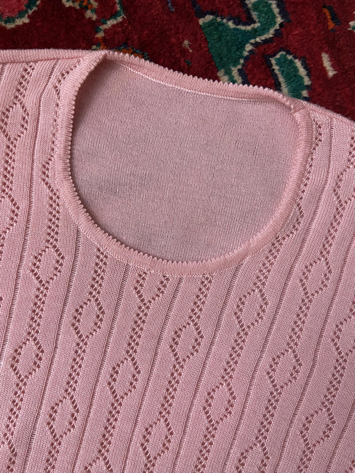 Vintage 1980s Pale Pink Top