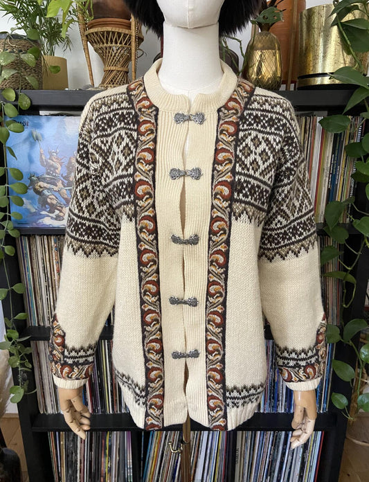 Vintage Cream Nordstrikk Norwegian Cardigan