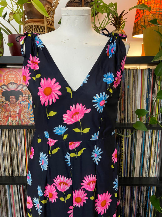 Vintage 1970s Homemade Floral Maxi Dress