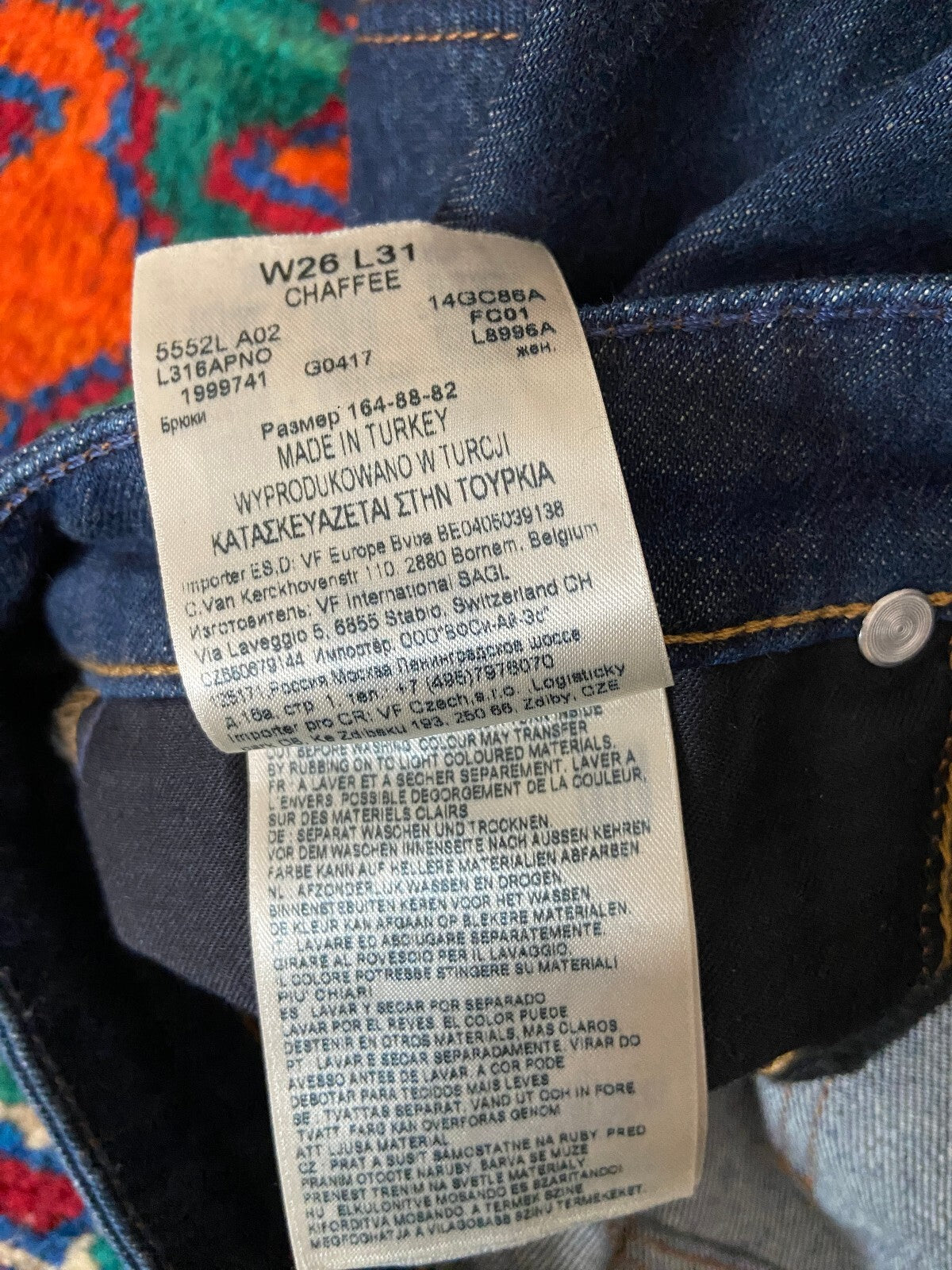 Lee Blue Chaffee Flared Jeans W28