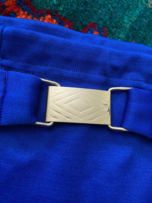 Vintage 1970s Blue Belted Swim Shorts