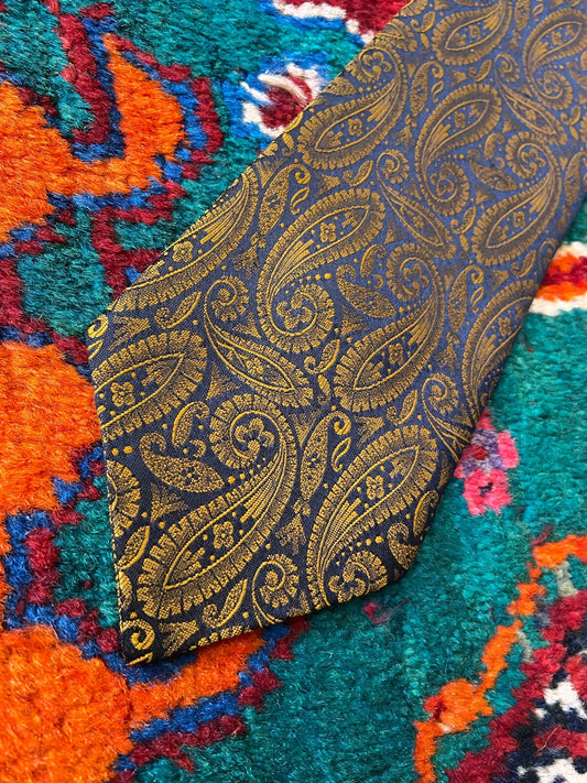 Vintage 1970s Bronze Paisley Tie