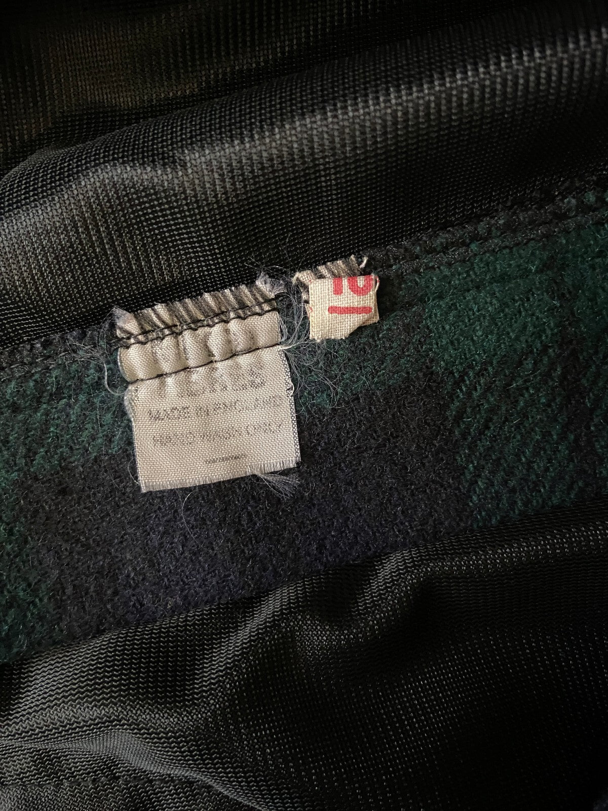 Vintage 1980s Navy & Green Tartan Hot Pants