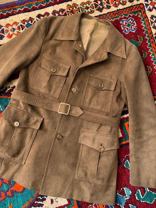 Vintage 1970s Belted Suede Jacket