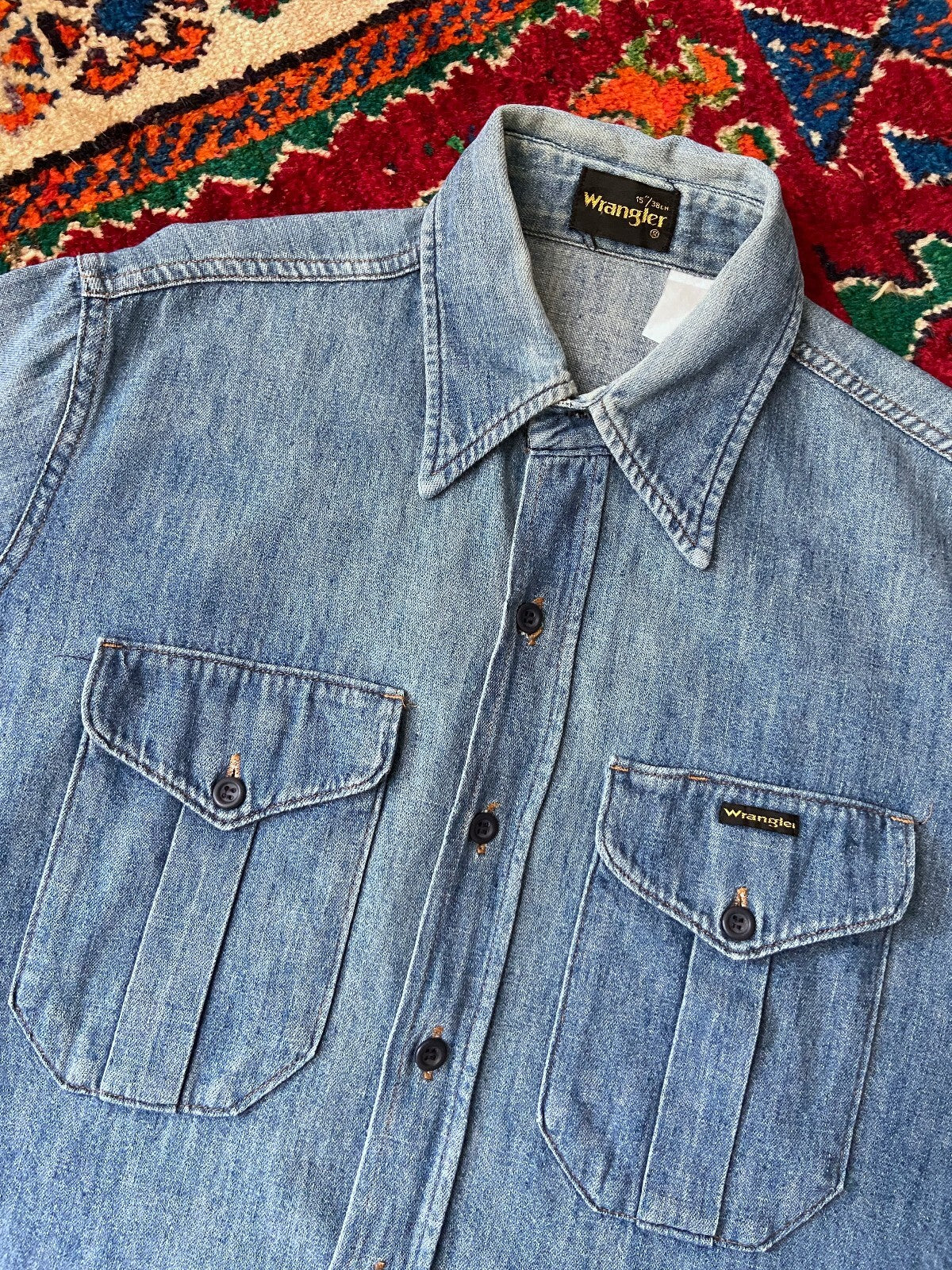 Vintage 1970s Wrangler Denim Shirt