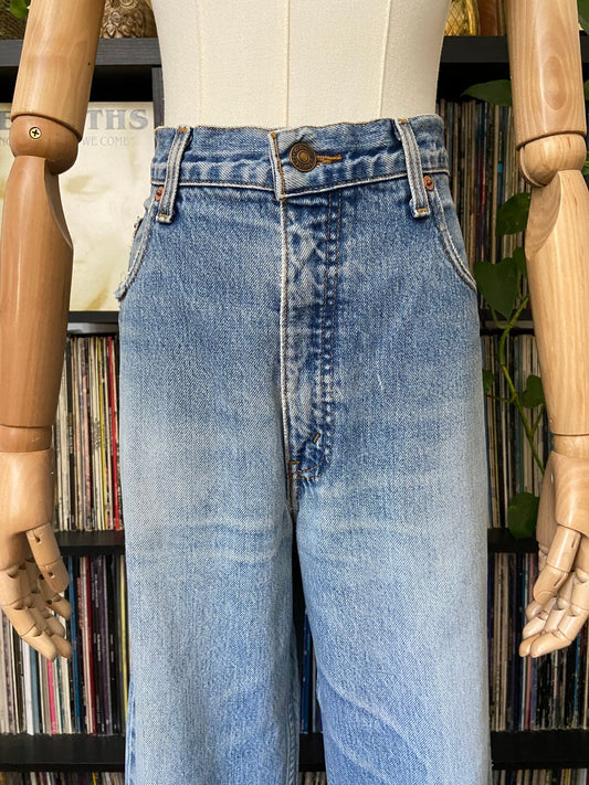 Vintage 90s Levi's 630 Orange Tab Pale Blue Jeans W36