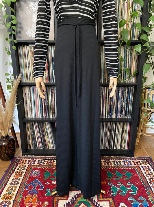 Vintage 1970s Black Dorothy Perkins Maxi Skirt