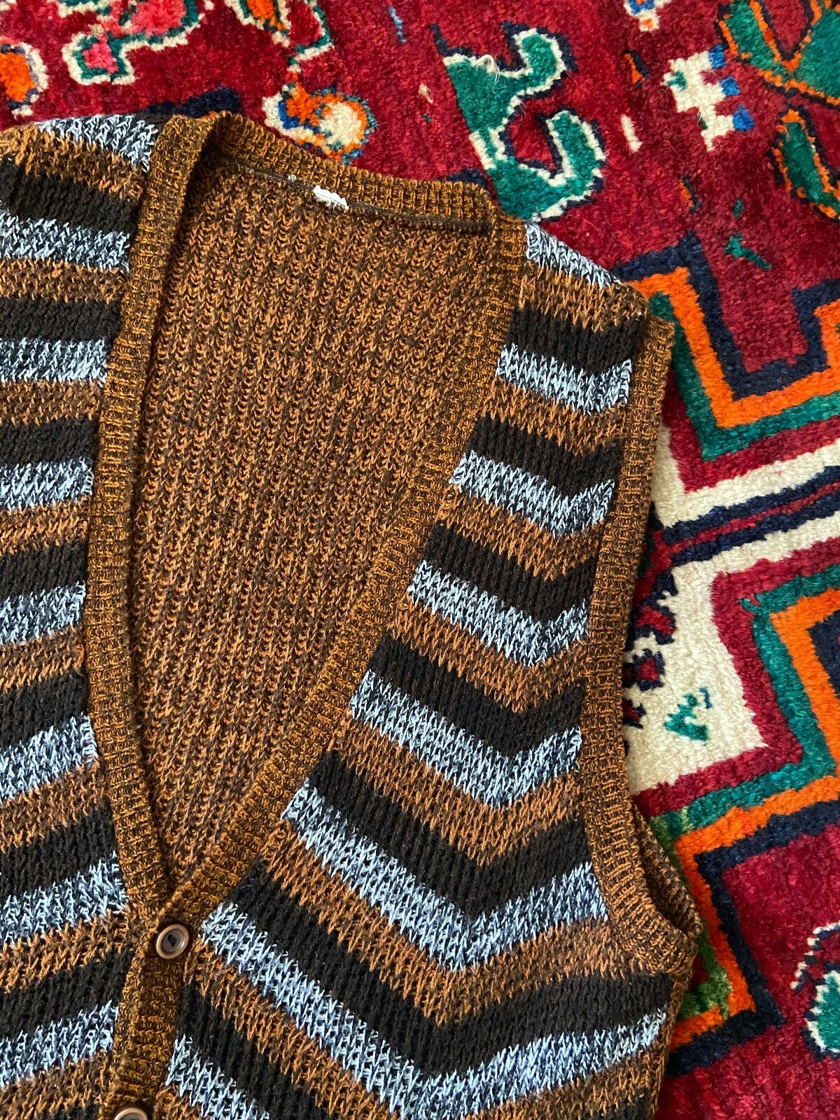Vintage 1970s Brown Sleeveless Sweater Vest