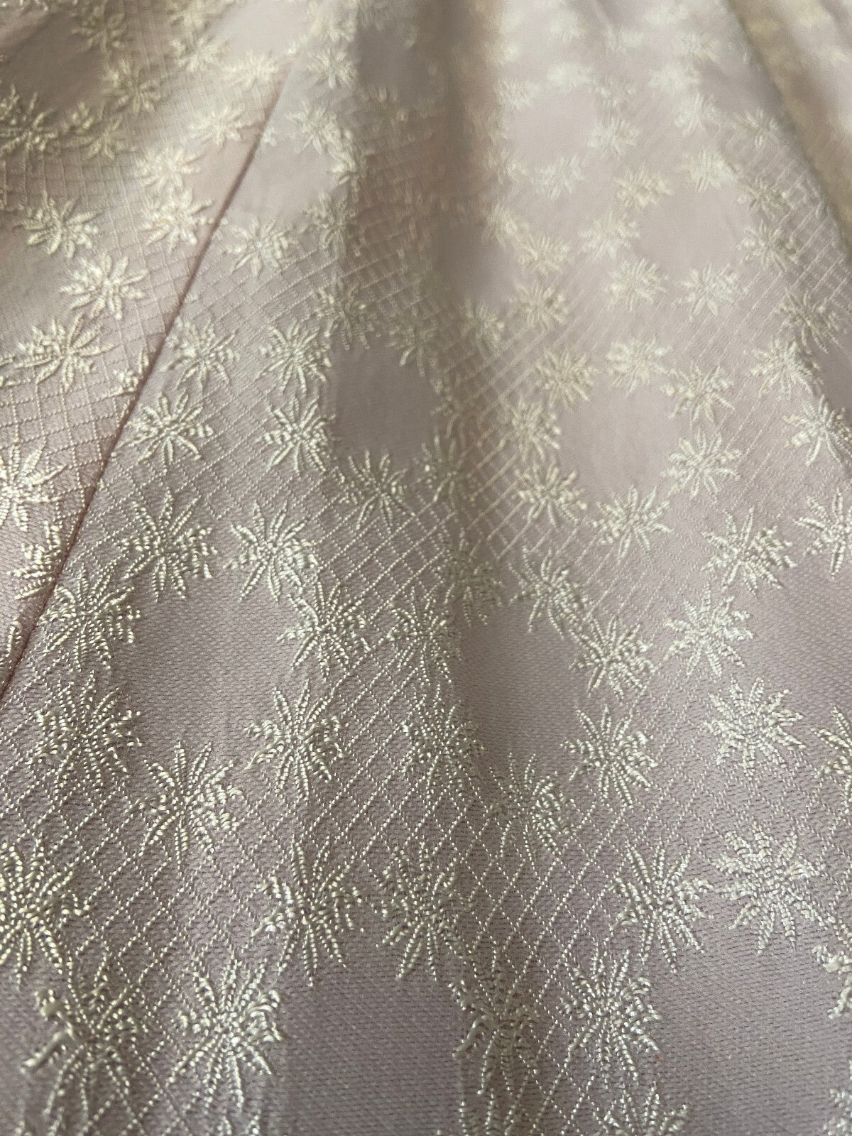 Vintage 1970s Lilac Textured Prairie Dress