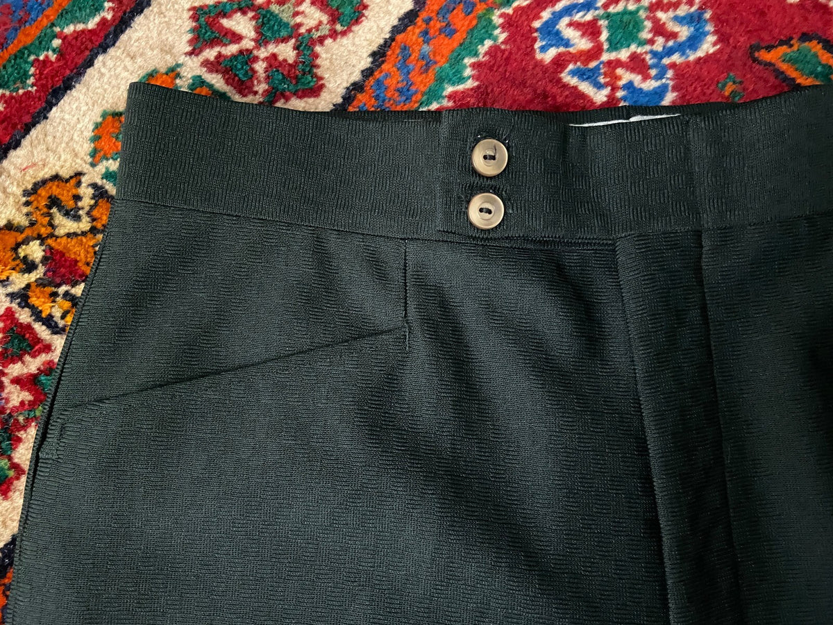 Vintage 1970s Forest Green Bootcut Trousers W34 / L30