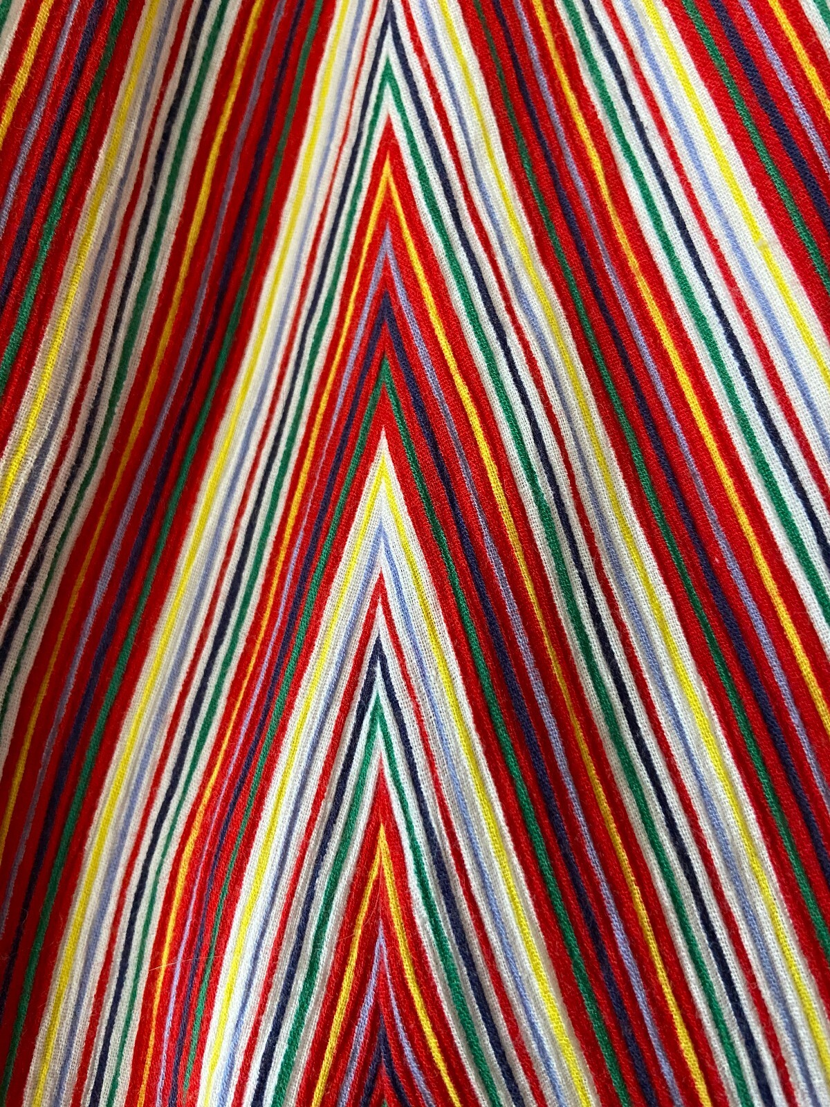 Vintage 1970s Red Striped Peasant Skirt