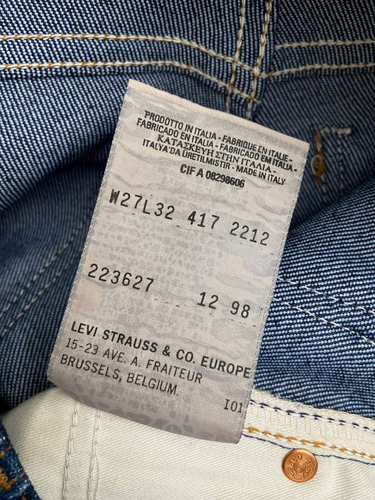 Vintage 90's Levis 417 Orange Tab Bootcut Jeans W27