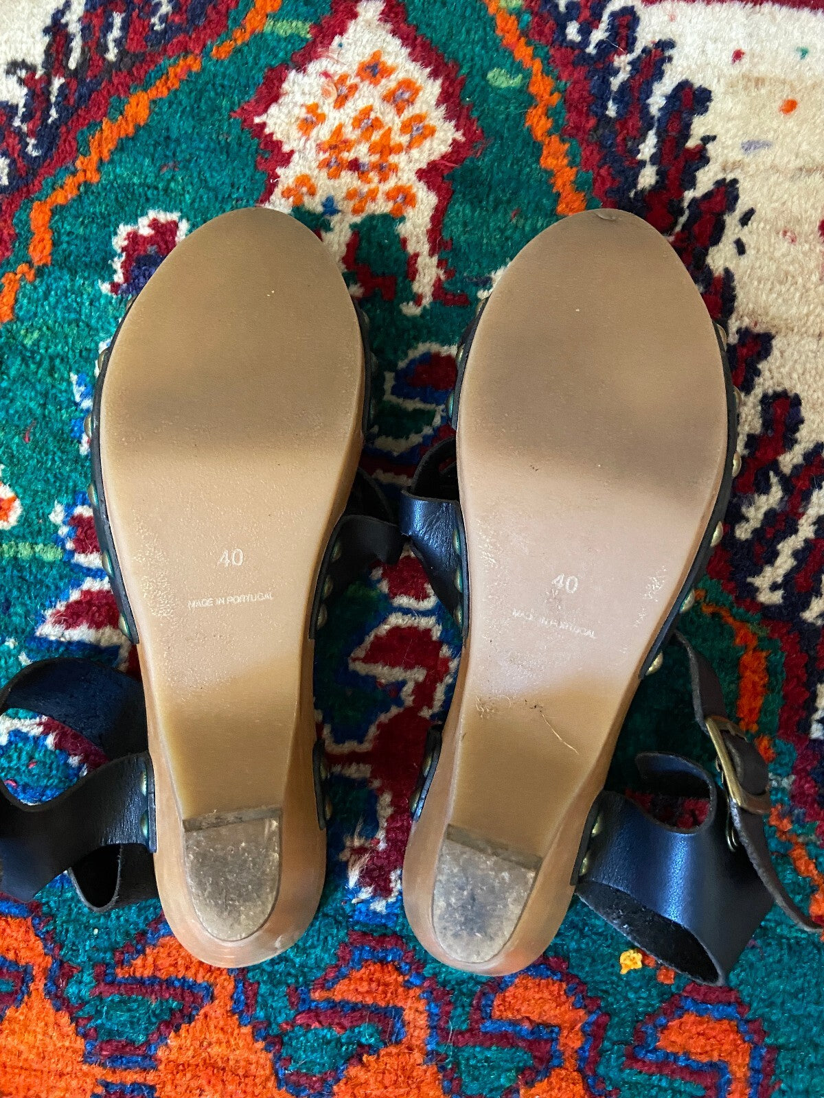 Isabel Marant Black Leather Clog Sandal UK 7