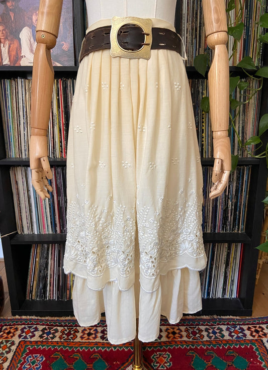 Vintage 1980s Layered Prairie Skirt