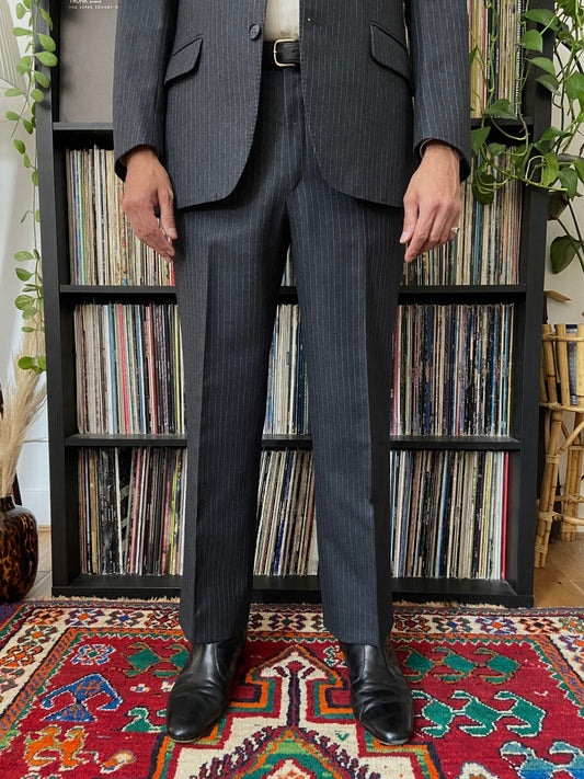 Vintage 1980s Hornes Pinstripe 2 Piece Suit