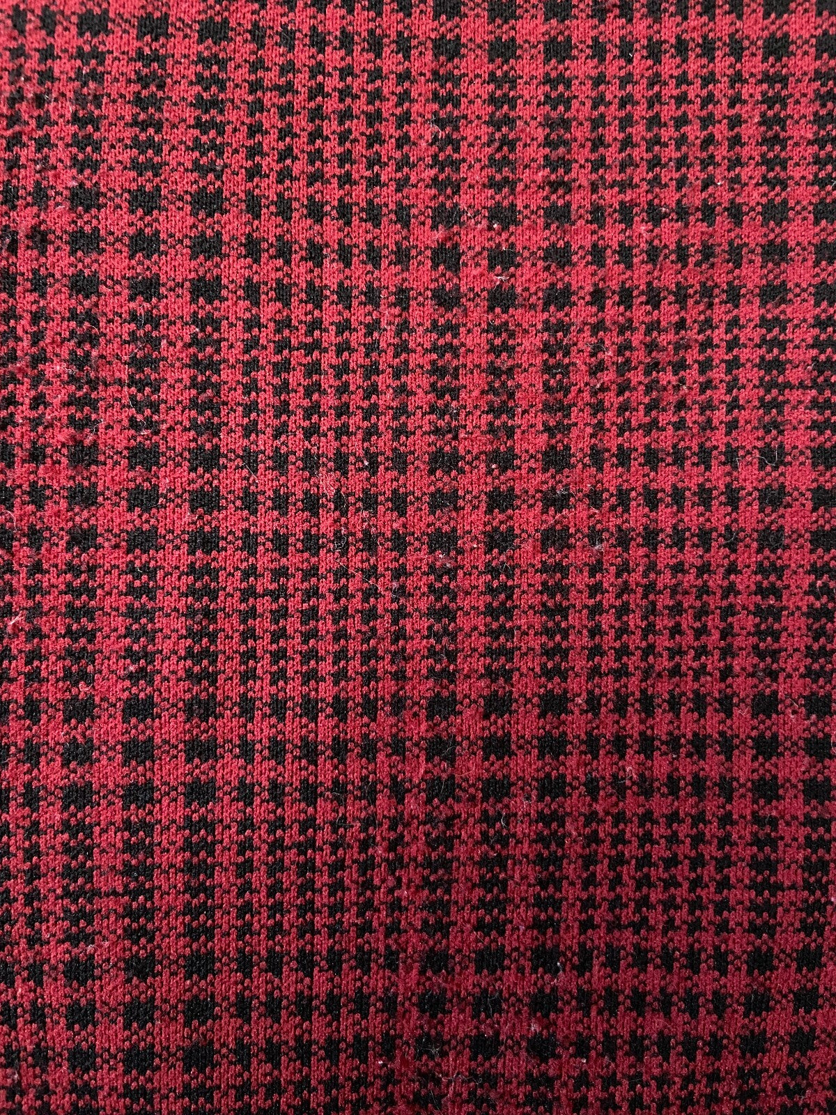 Vintage 1970s Burgundy & Black Houndstooth Swim Shorts