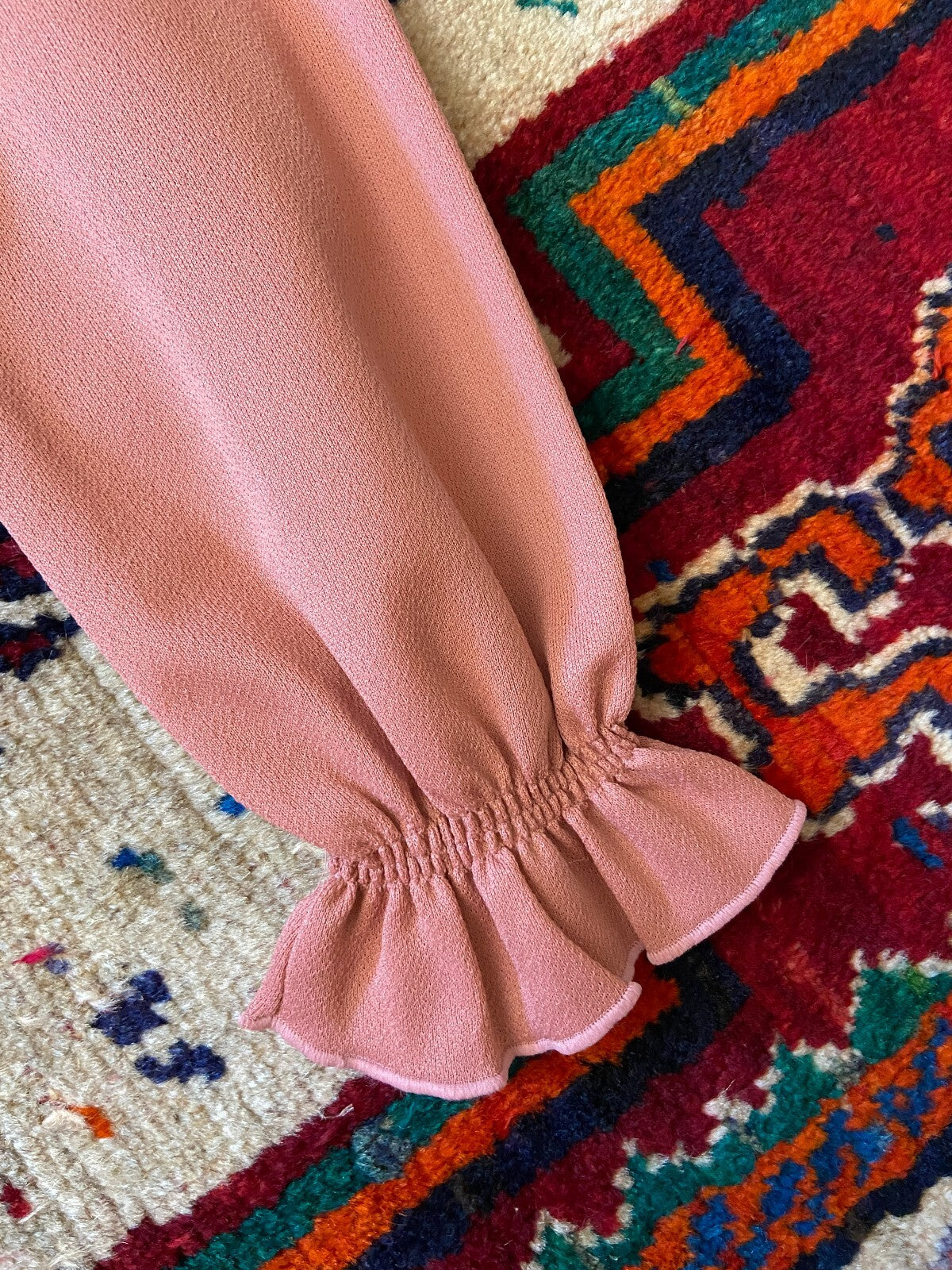 Vintage 1970s Salmon Pink Dressing Gown