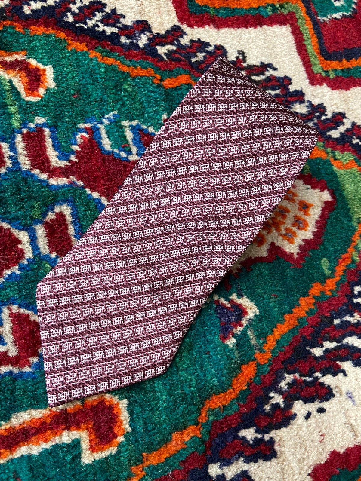 Vintage 1980s Japanese Pink Silk Tie