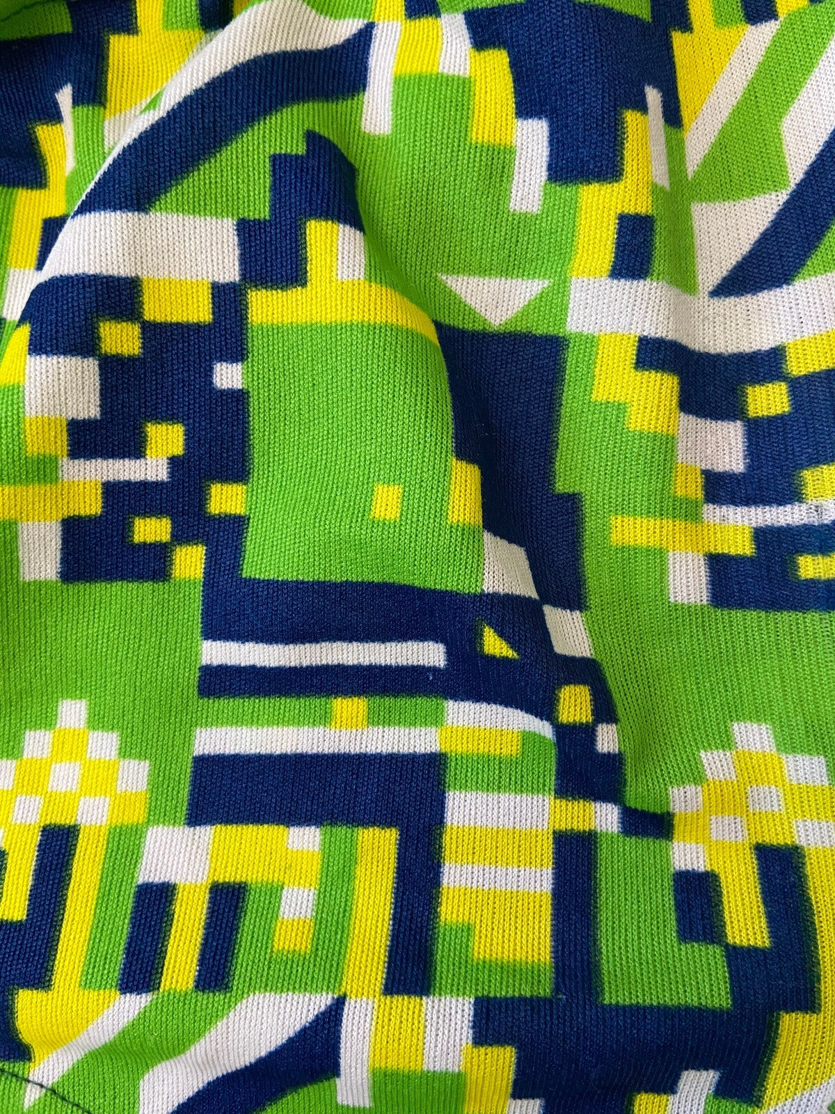 Vintage 1970s Green & Navy Swim Shorts