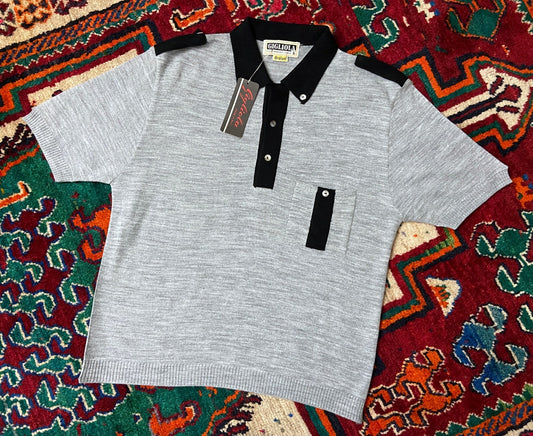 Vintage 1970s Deadstock Italian Knit Polo Top