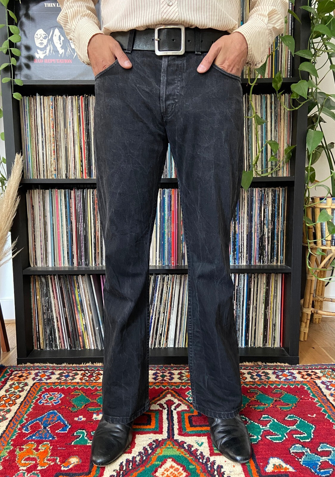 Y2K Flared Black Lee Jeans W32 / L30