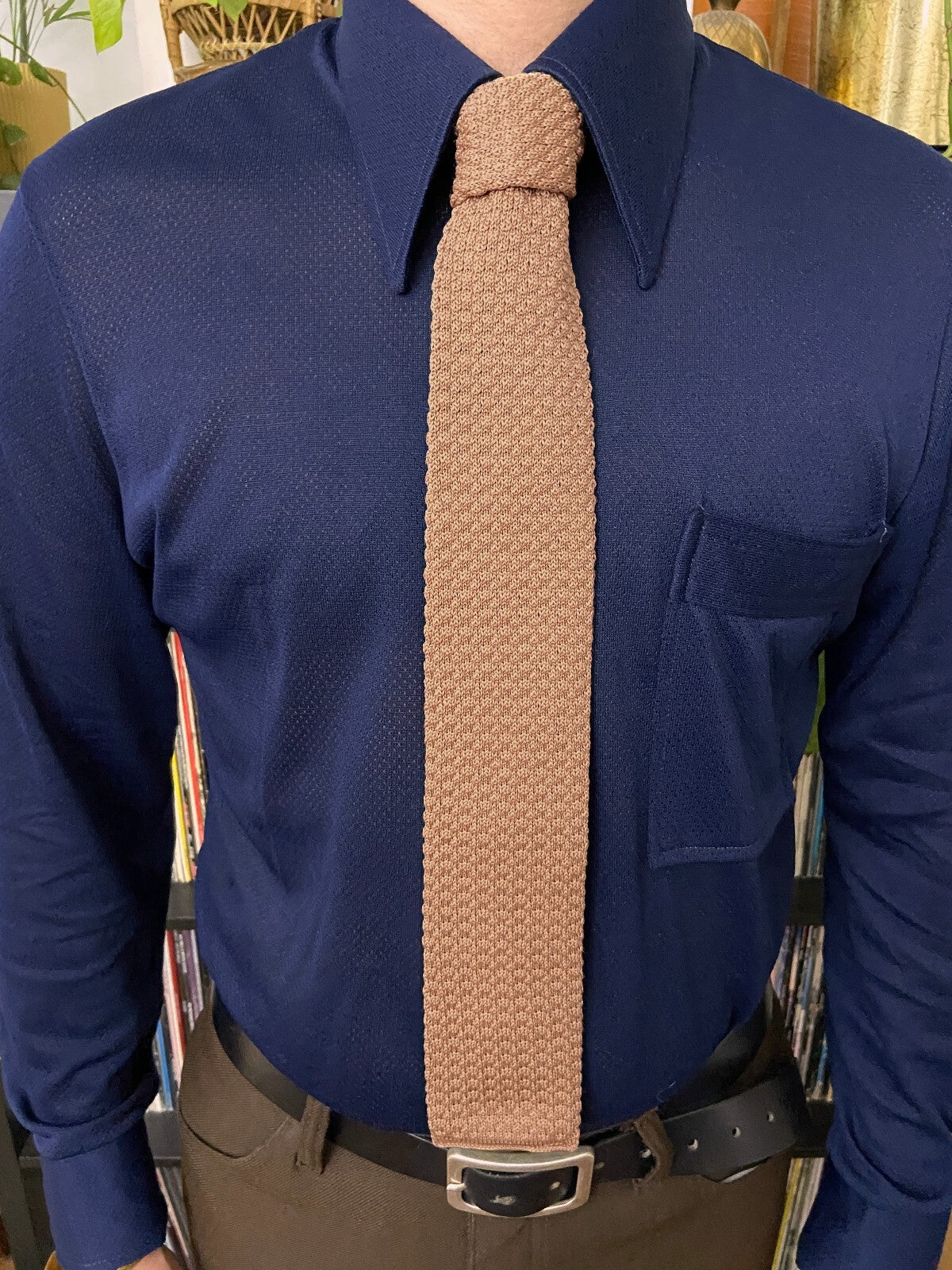 Vintage 1970s Tan Scottish Knit Tie