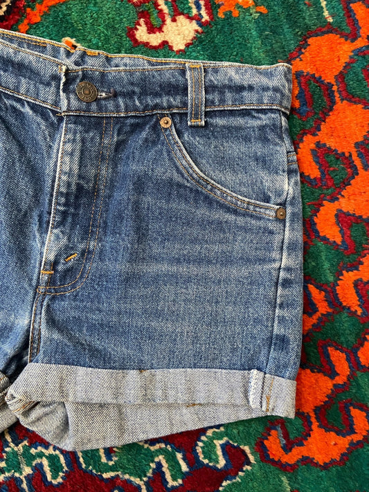 Vintage 1980s Levis Orange Tab Denim Shorts W28