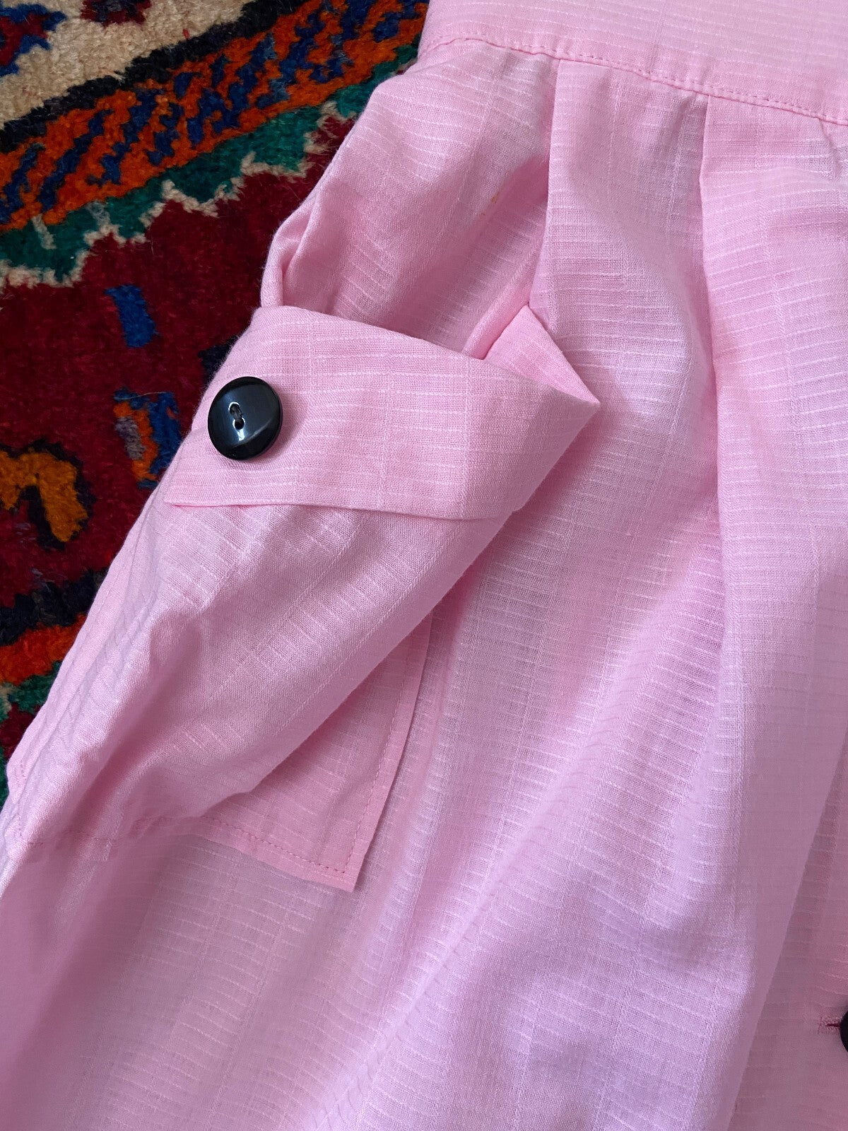 Vintage 1980s Pink Button Down Skirt