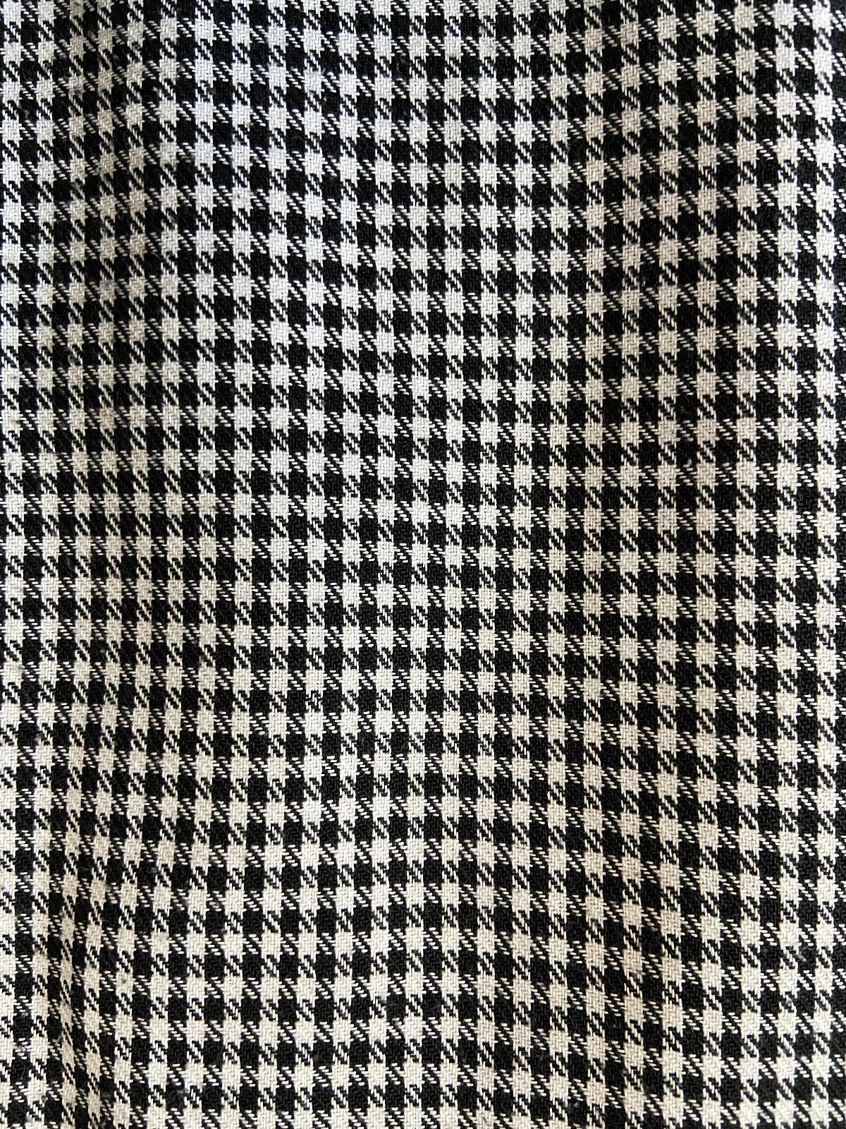 Vintage 1970s Black & White Houndstooth Apron Dress