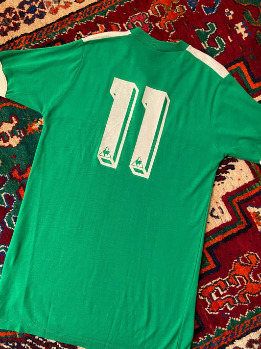 Vintage 1970s Green Le Coq Sportif Football T-Shirt
