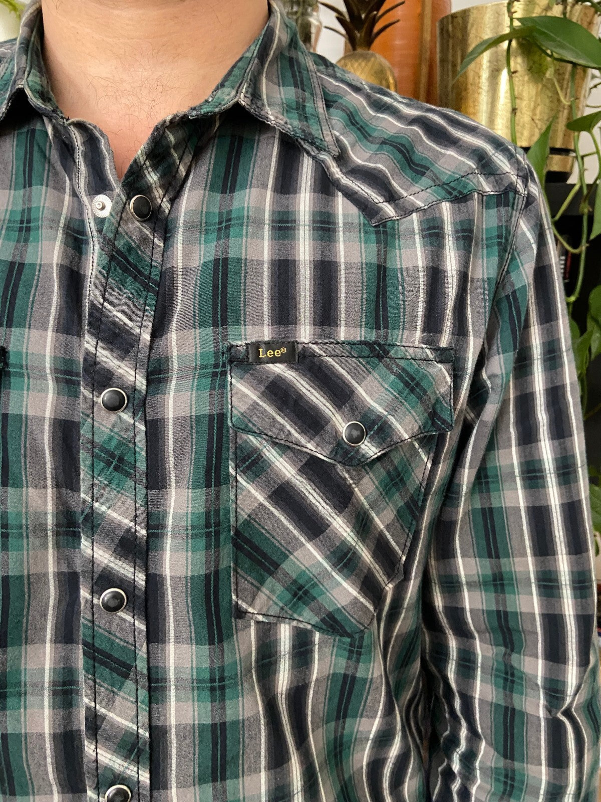Vintage 90s Green Lee Western Shirt