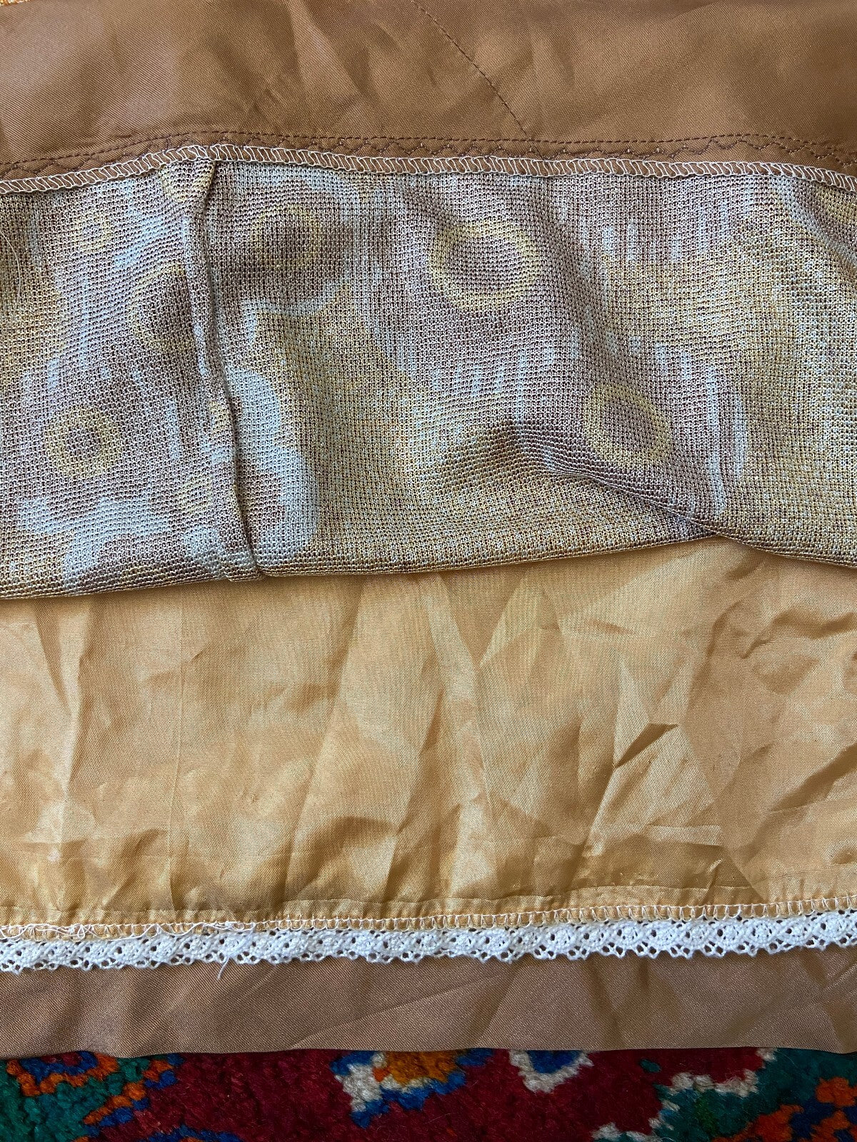 Vintage 1970s Brown Flower Power Dress
