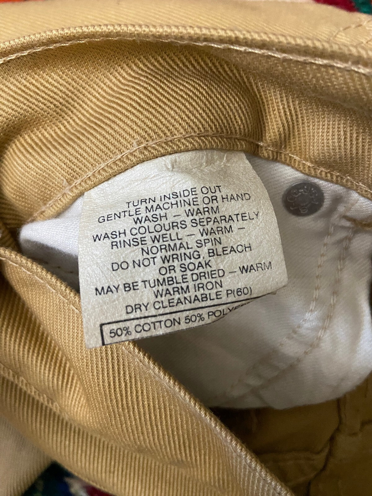 Vintage 1980s Levis Beige Student Jeans W25