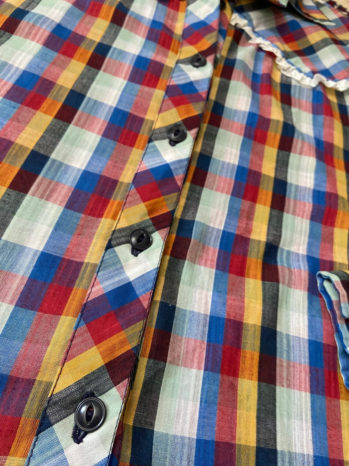 Vintage 1970s Tartan Western Shirt