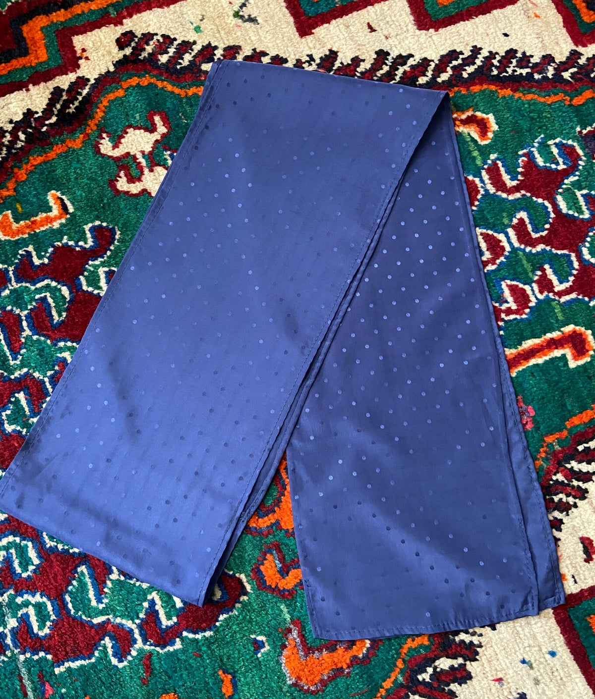 Vintage 1980s Blue Puff Sleeve Maxi Gown