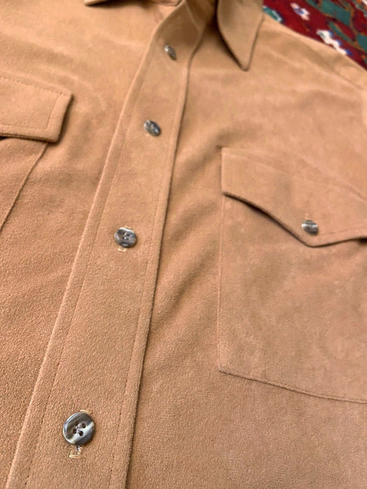 Vintage 1970s Beige Moleskin Shirt
