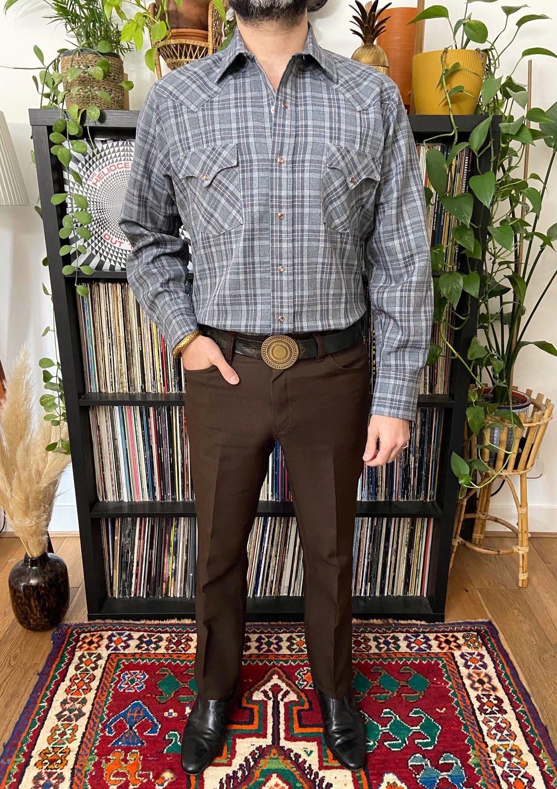 Vintage Grey Karman Western Shirt