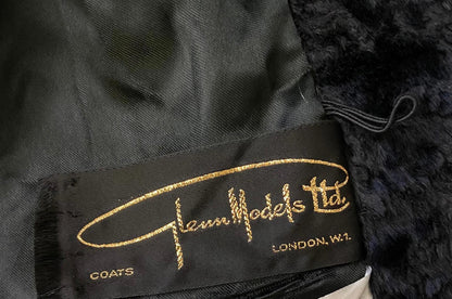 Vintage 1960s Black Faux Fur Coat