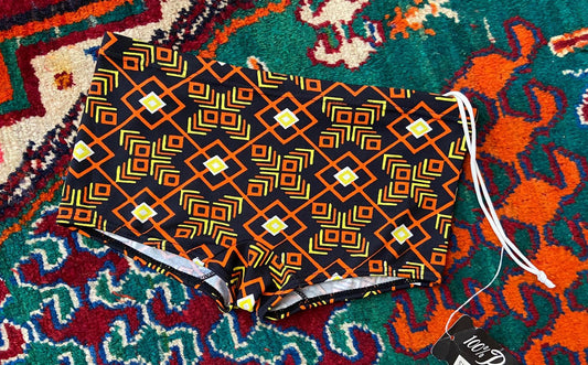 Vintage 1970s Black Print Deadstock Swimming Shorts