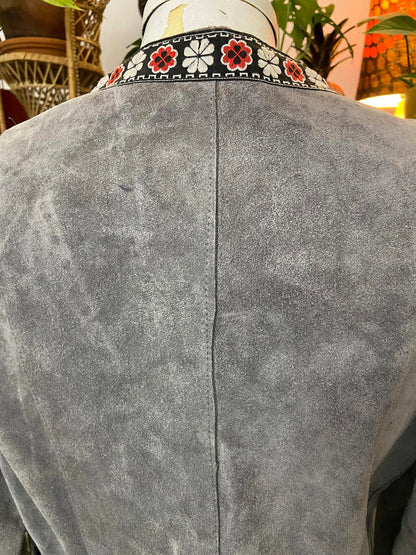 Vintage 1960s Grey Suede Penny Lane Jacket
